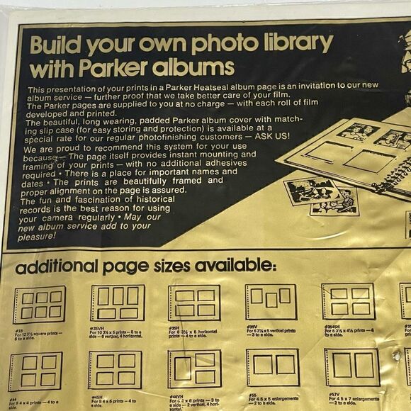 Vintage Ben Parker HeatSeal Photo Album 35H Refill Pages (10 Sheets) Lot - Picture 13 of 14